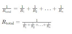 فرمول محاسبه مقدار مقاومت در مدار موازی